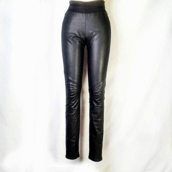PAIGE Pants - Paige Black Genuine Lamb Leather Legging Paloma